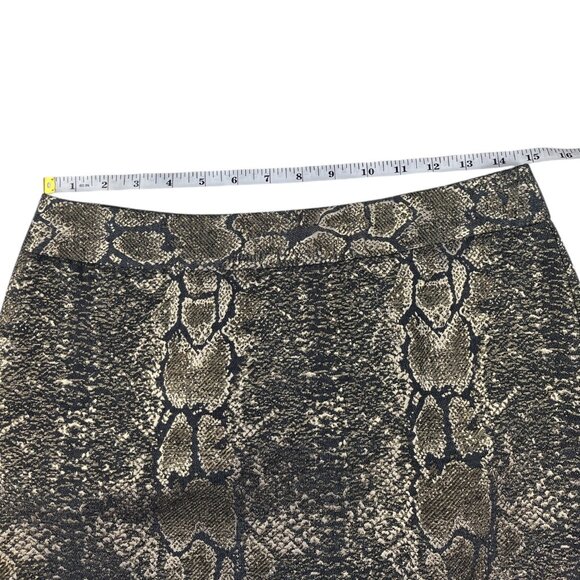 Worthington Metallic Gold Snakeskin Print Lined Skirt Size 4 - Picture 4 of 16